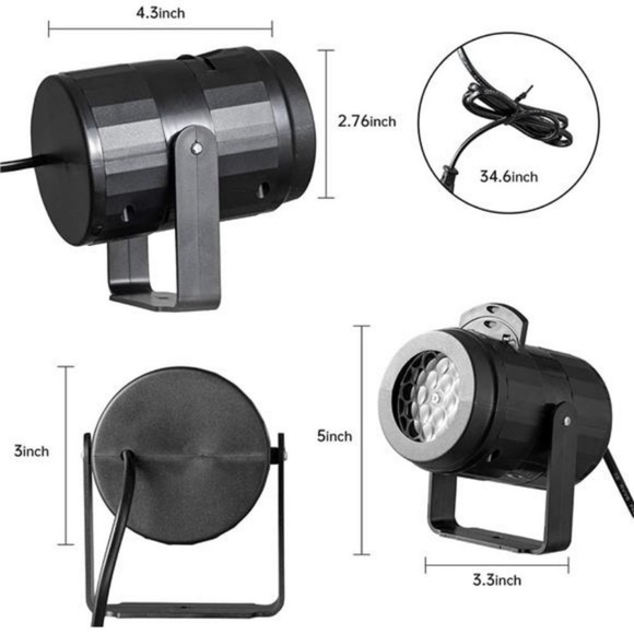 Christmas Projector Lights, Snowflake Projector Rotating Christmas Snowfall - Picture 5 of 7